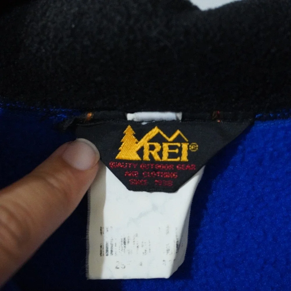 REI‎ Co-op Polartec Fleece Jacket Full Zip Blue Outdoor Hiking Men's Small